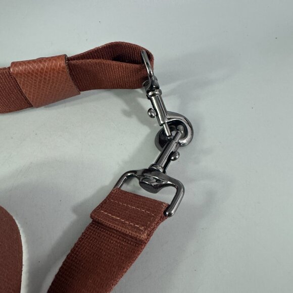 Longchamp Chocolate Brown Canvas Adjustable Wide Strap - Picture 6 of 11